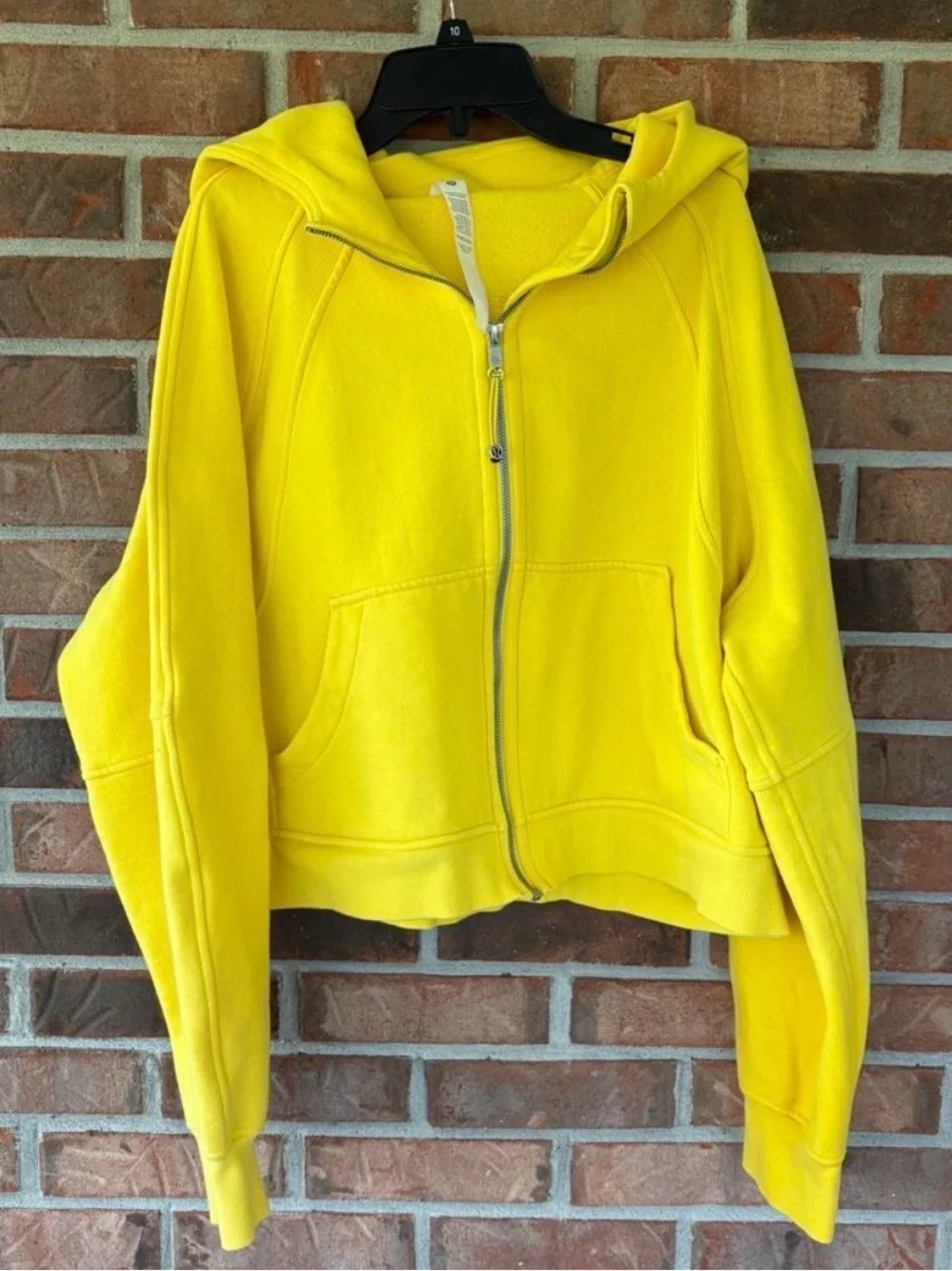 Lululemon Yellow Zip-Up scuba Hooded Jacket